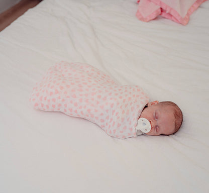 Muslin Swaddle Blankets, Pack of 4, 47" x 47" by Comfy Cubs: Pink