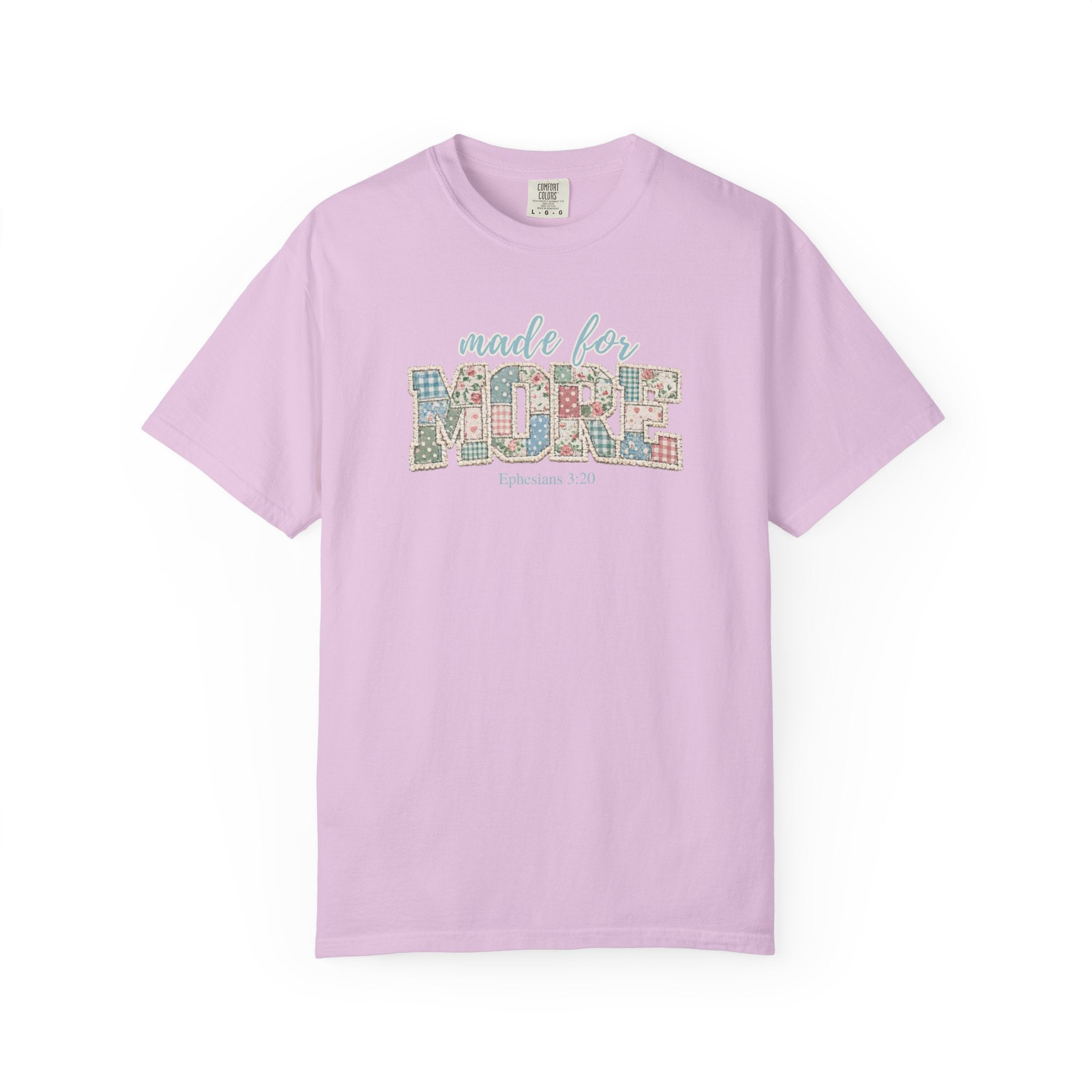 Made for More ~ Ephesians 3:20 Patchwork Tee
