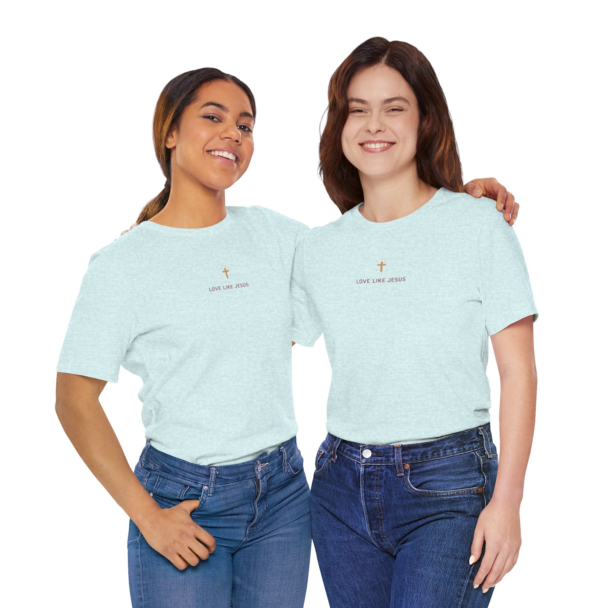 Love Like Jesus Tee — with Jesus Portrait on Back