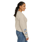 Mama Bear Sweatshirt — Patchwork Blue Bear Crewneck (Est. 2019)