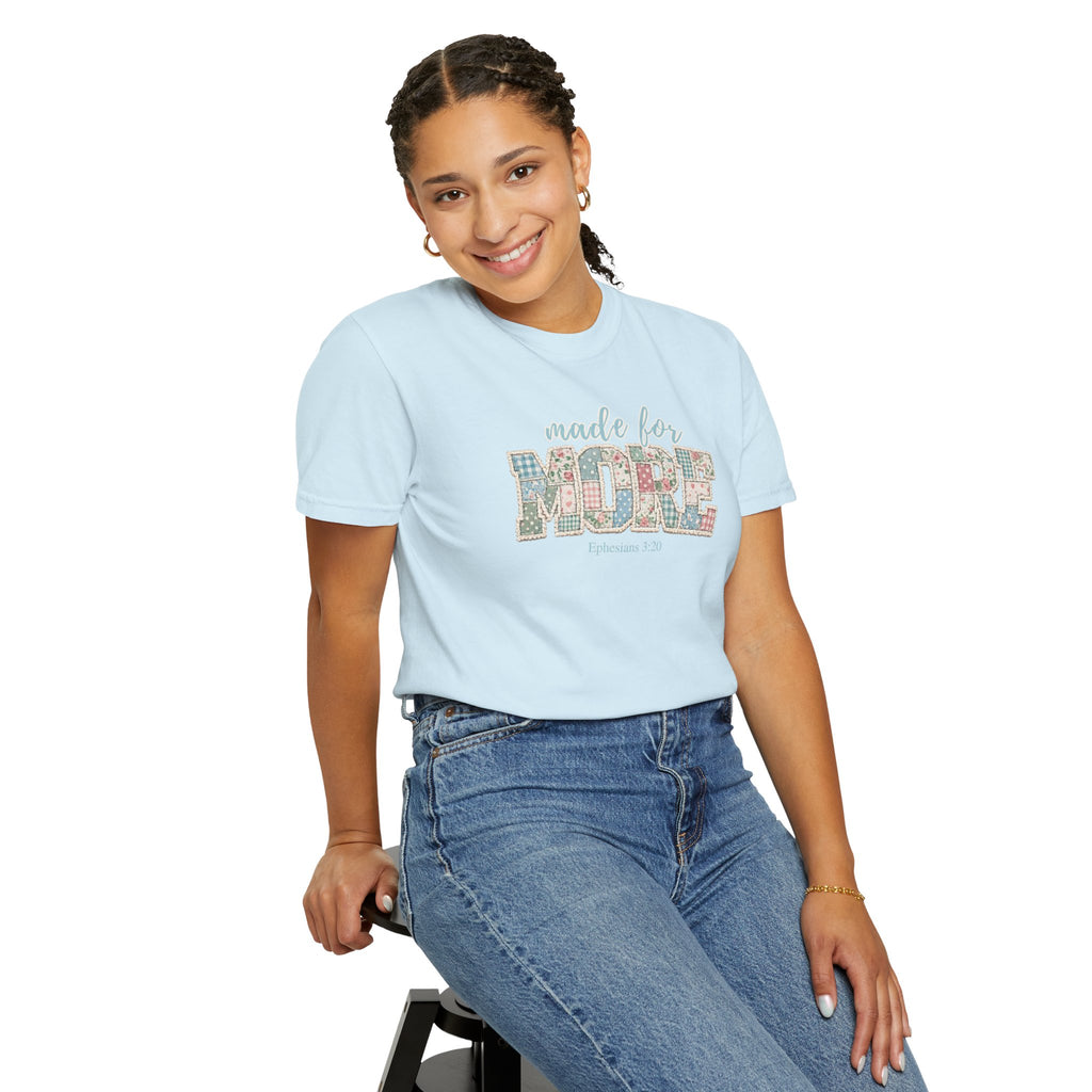 Made for More ~ Ephesians 3:20 Patchwork Tee