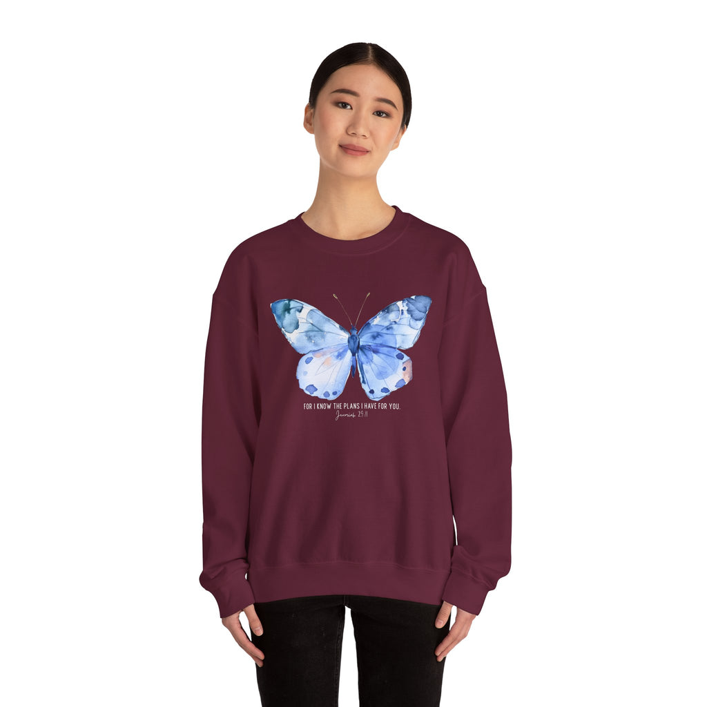 "I Know the Plans I Have for You" Butterfly Sweatshirt