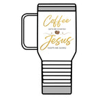 "... Jesus Keeps Me Going" Stainless Steel 20oz Travel Mug