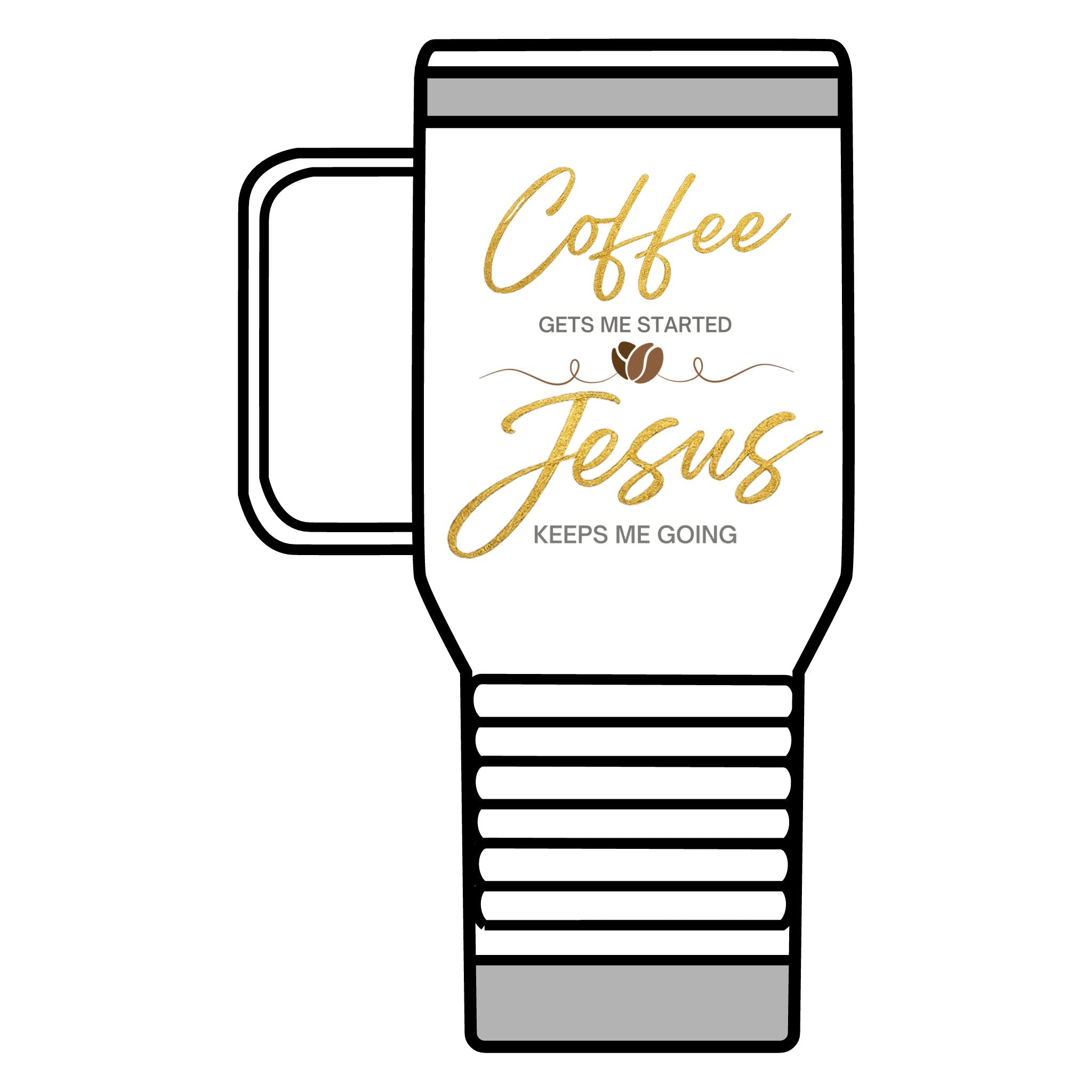 "... Jesus Keeps Me Going" Stainless Steel 20oz Travel Mug