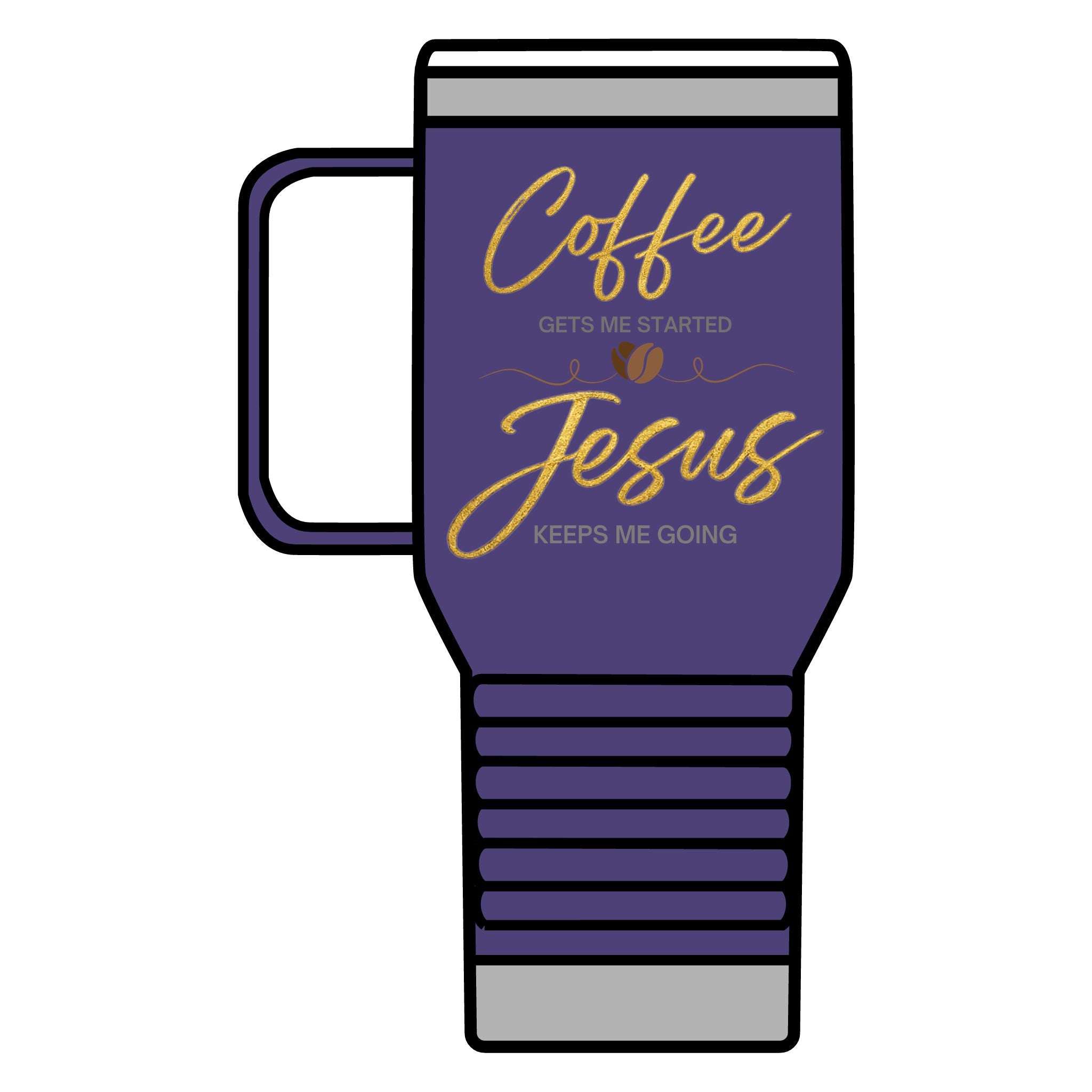 "... Jesus Keeps Me Going" Stainless Steel 20oz Travel Mug