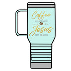 "... Jesus Keeps Me Going" Stainless Steel 20oz Travel Mug