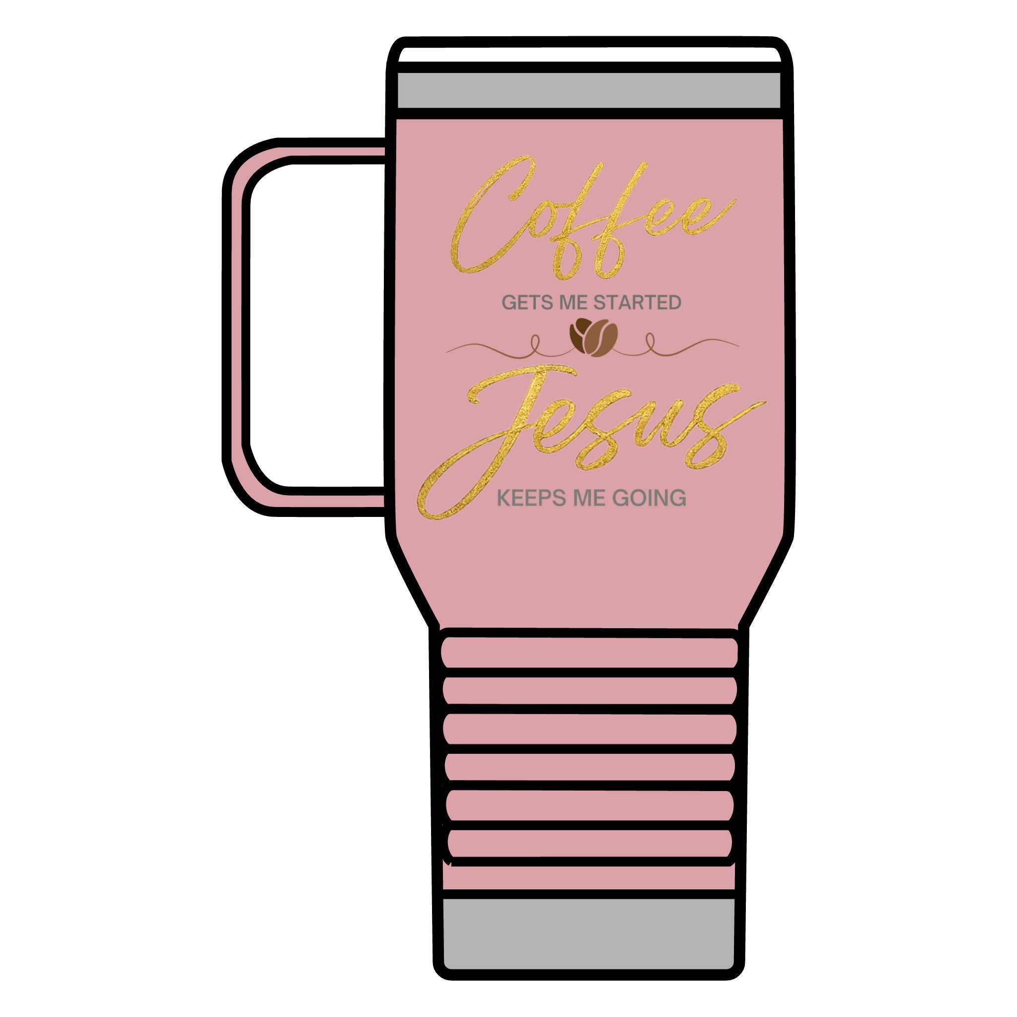 "... Jesus Keeps Me Going" Stainless Steel 20oz Travel Mug