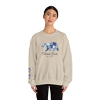 Mama Bear Sweatshirt — Patchwork Blue Bear Crewneck (Est. 2019)