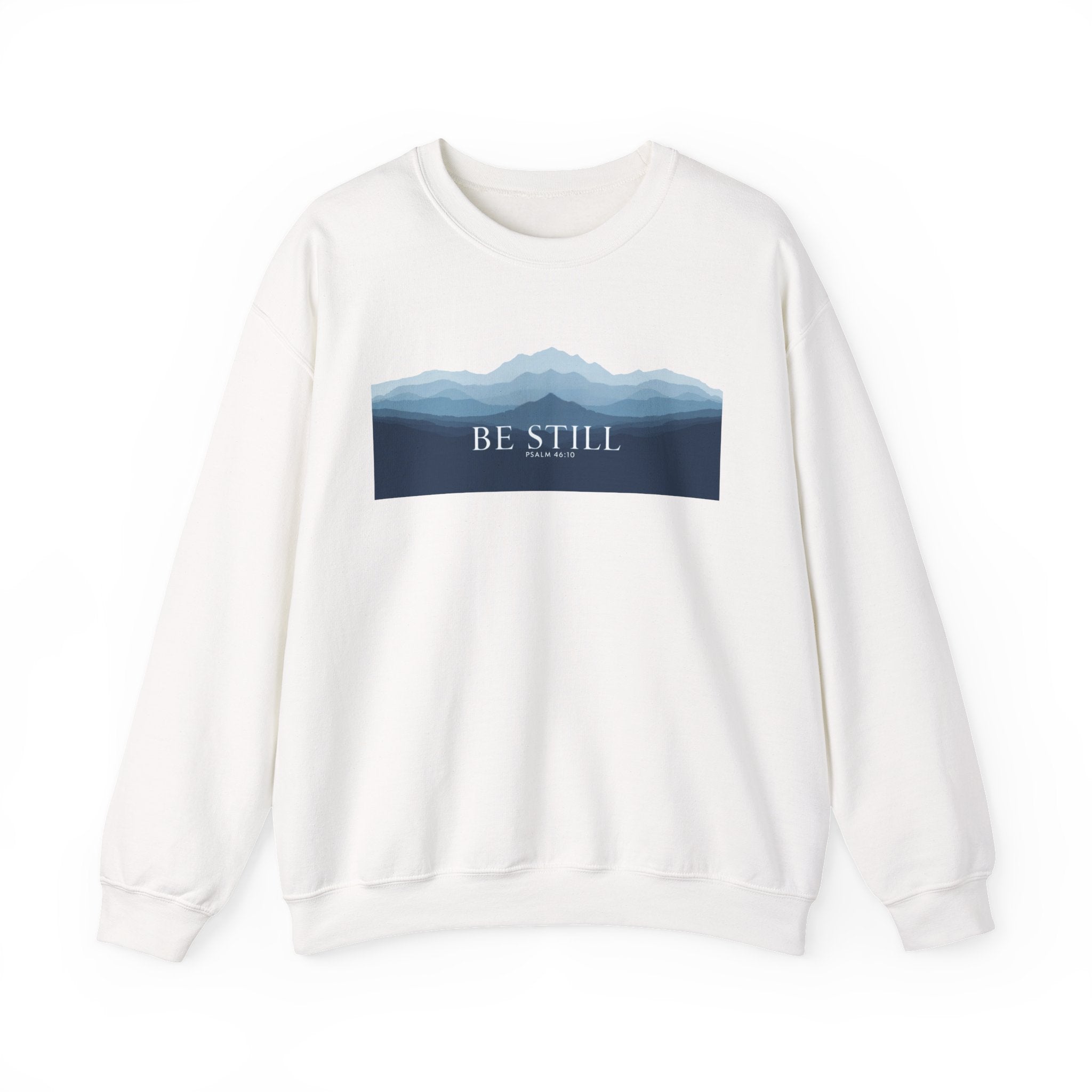 Be Still Mountain Sweatshirt — Calm Nature Crewneck