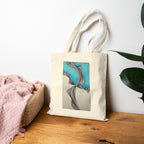 Cross Ribbon Line Art - Canvas Tote Bag