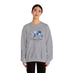 Mama Bear Sweatshirt — Patchwork Blue Bear Crewneck (Est. 2019)