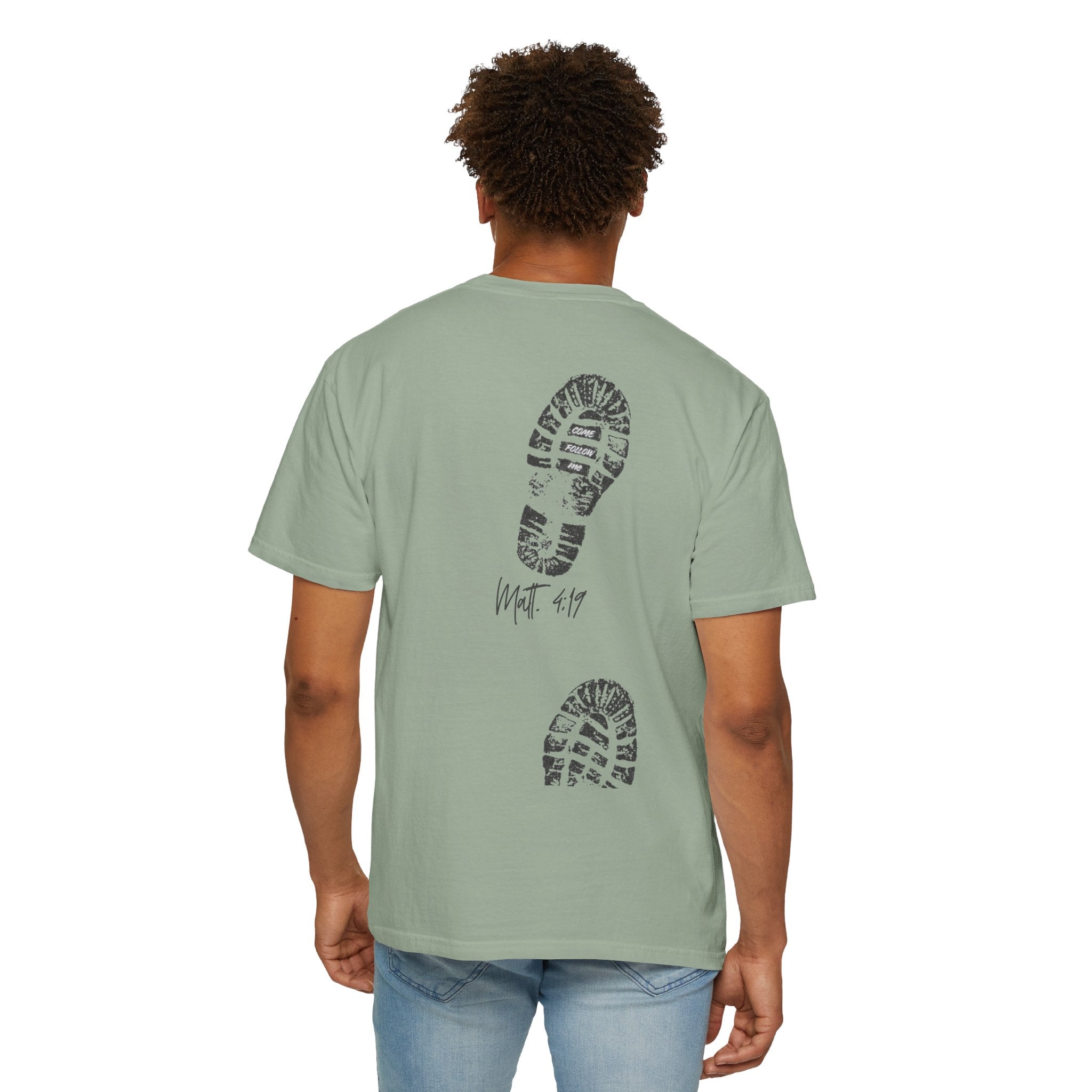 'Come Follow Me' Back Print T-Shirt