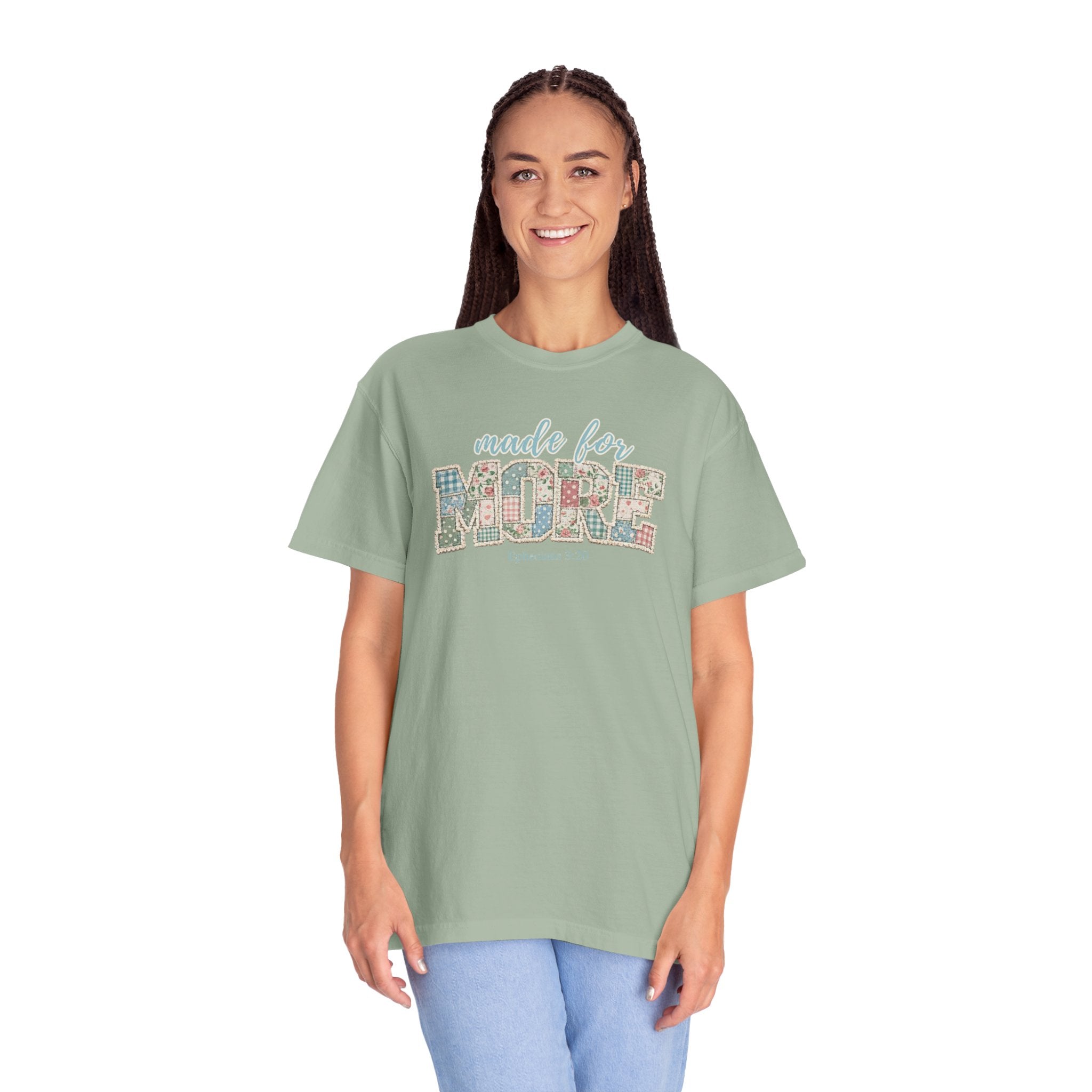 Made for More ~ Ephesians 3:20 Patchwork Tee