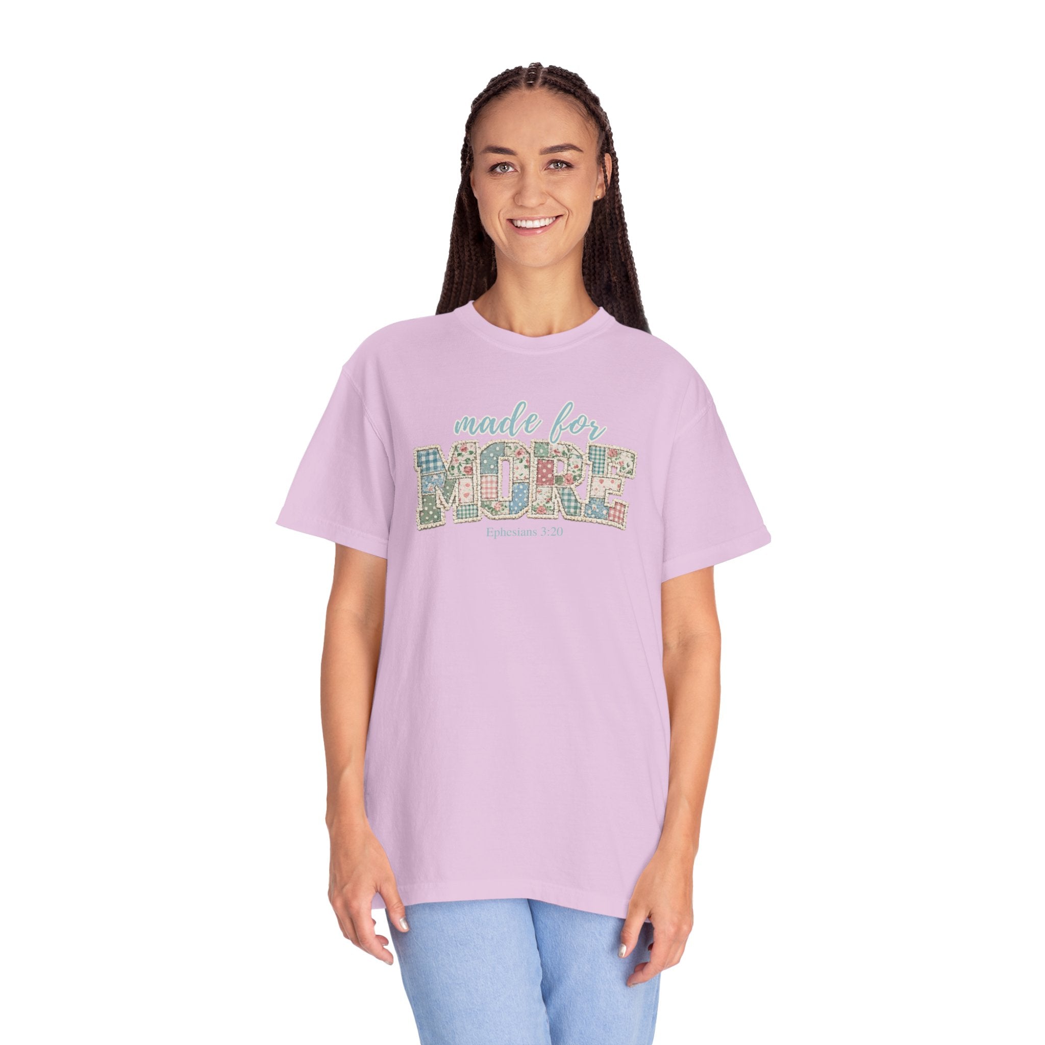 Made for More ~ Ephesians 3:20 Patchwork Tee