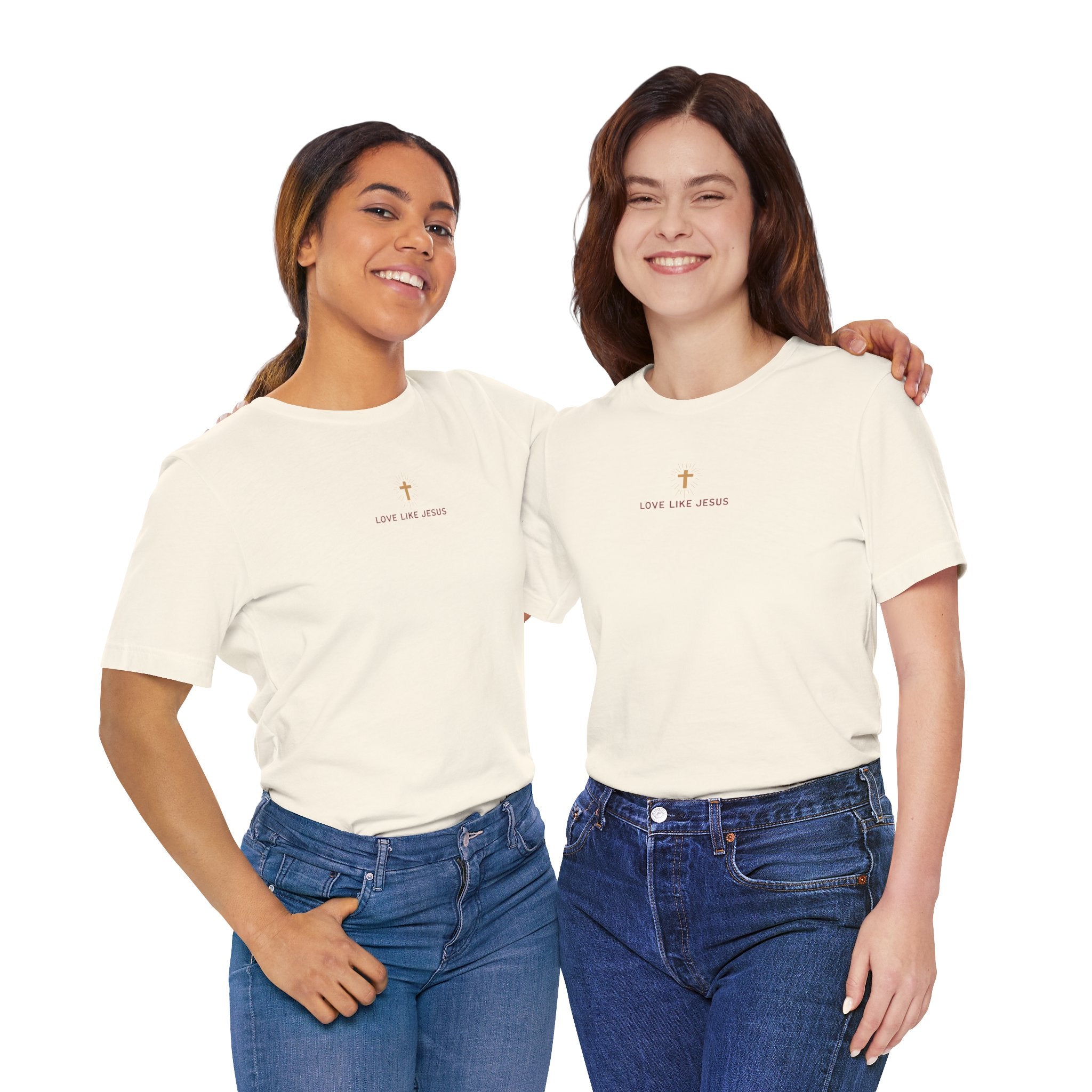 Love Like Jesus Tee — with Jesus Portrait on Back