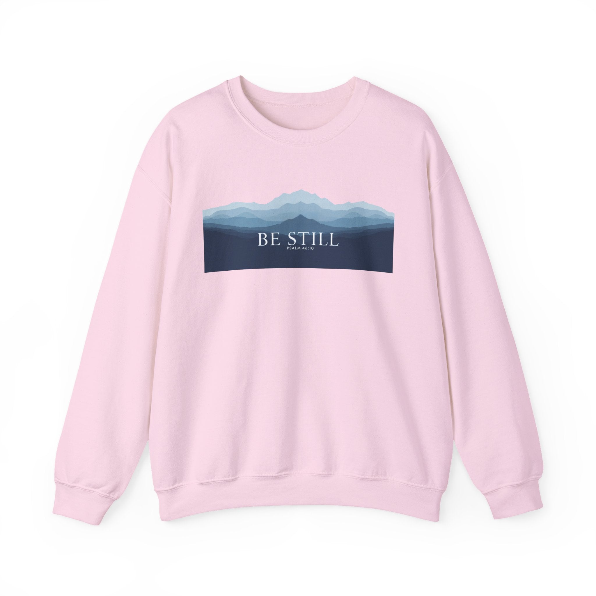 Be Still Mountain Sweatshirt — Calm Nature Crewneck