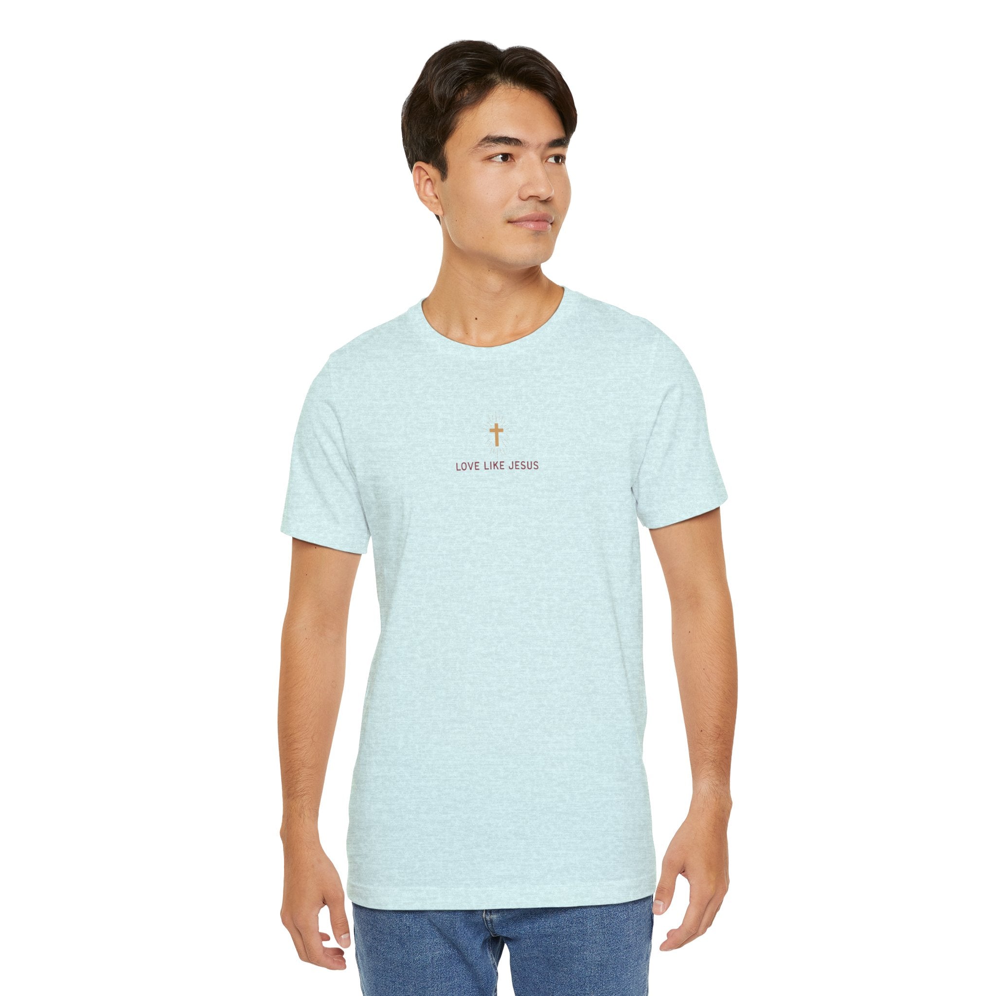 Love Like Jesus Tee — with Jesus Portrait on Back