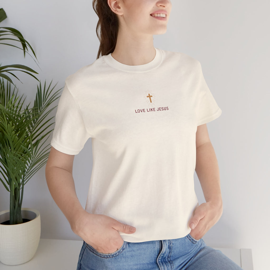 Love Like Jesus Tee — with Jesus Portrait on Back