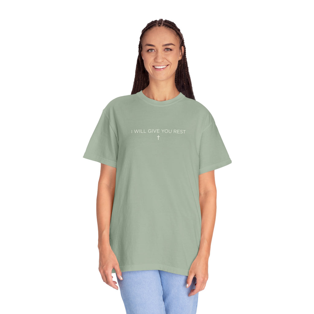I Will Give You Rest Garment-Dyed T-Shirt