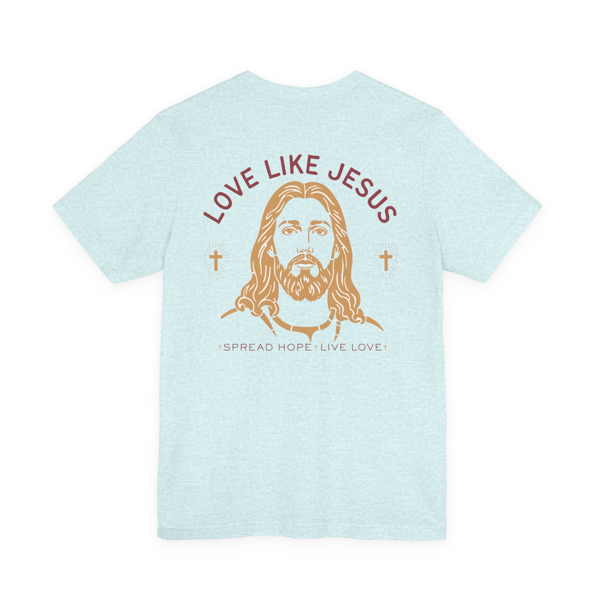 Love Like Jesus Tee — with Jesus Portrait on Back