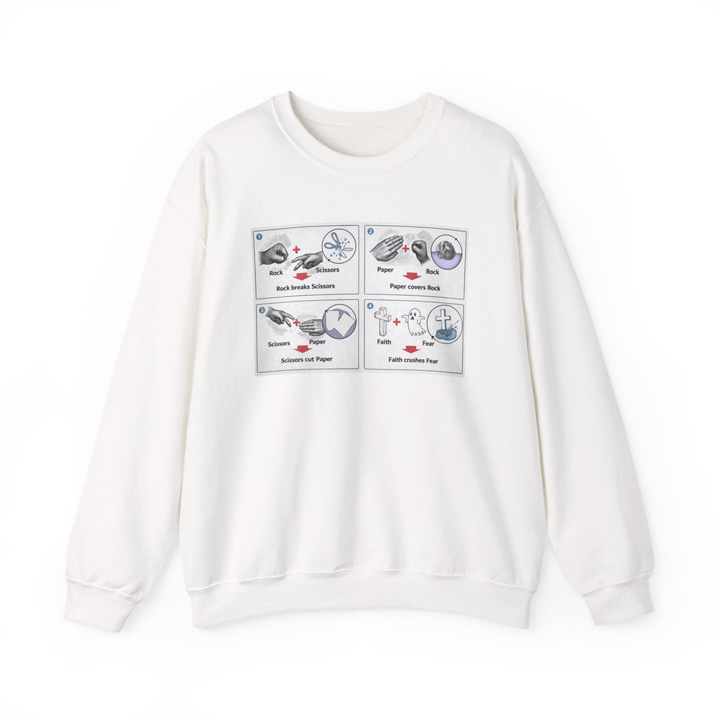 Rock/Paper/Scissors/Faith Crewneck Sweatshirt