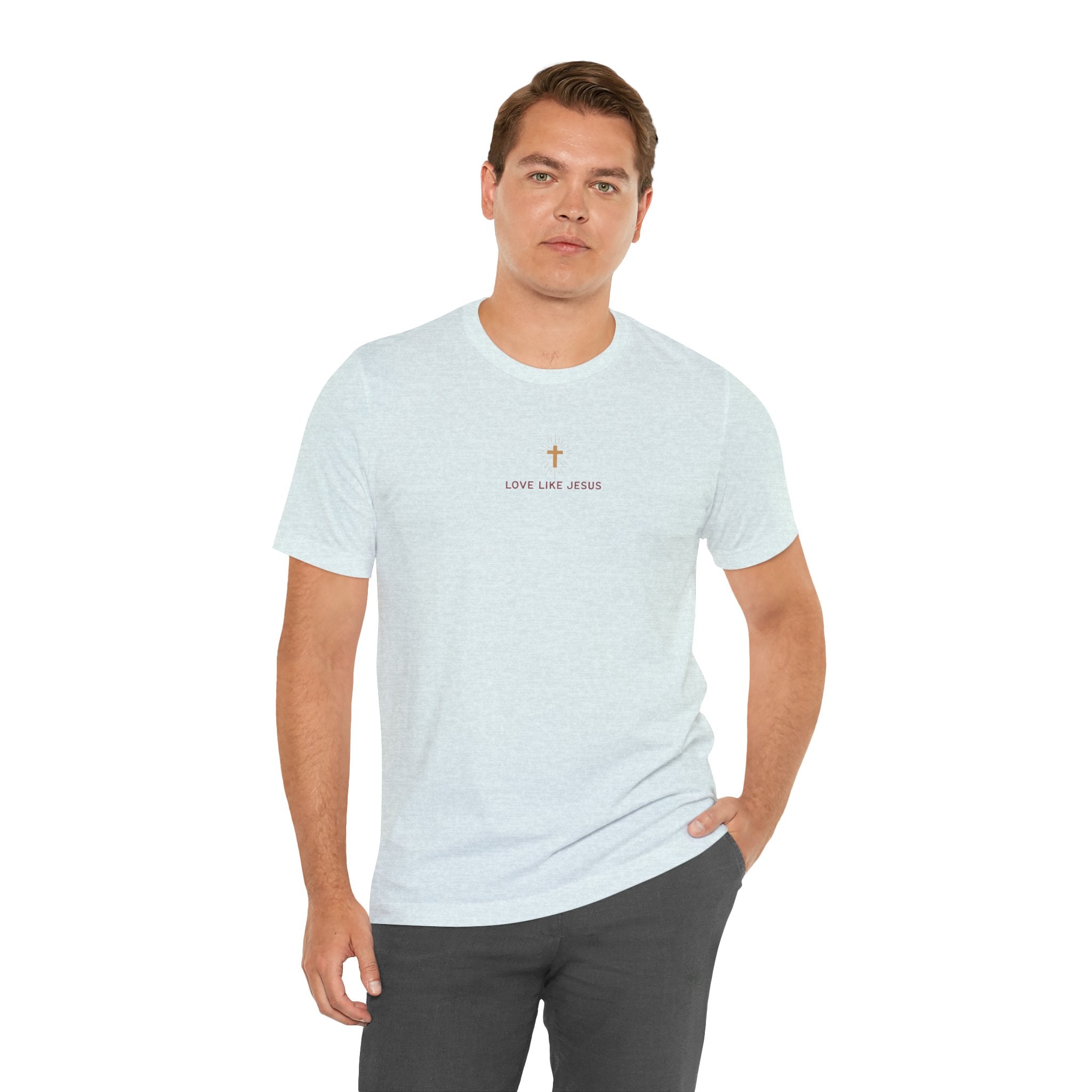 Love Like Jesus Tee — with Jesus Portrait on Back