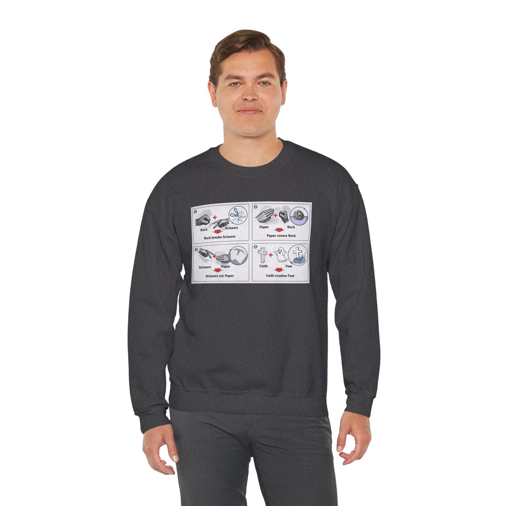 Rock/Paper/Scissors/Faith Crewneck Sweatshirt