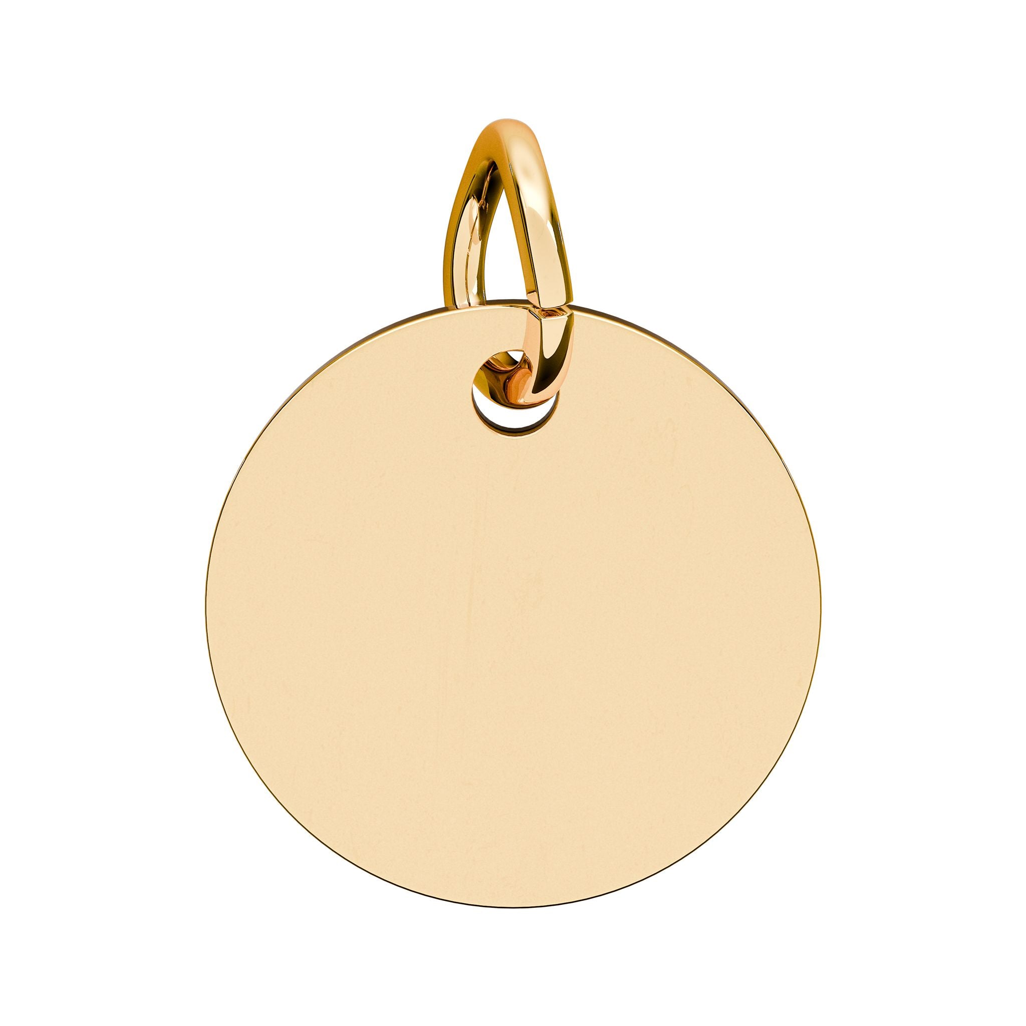 Engravable Birthstone Circle Charm — Personalized Sterling Pendant