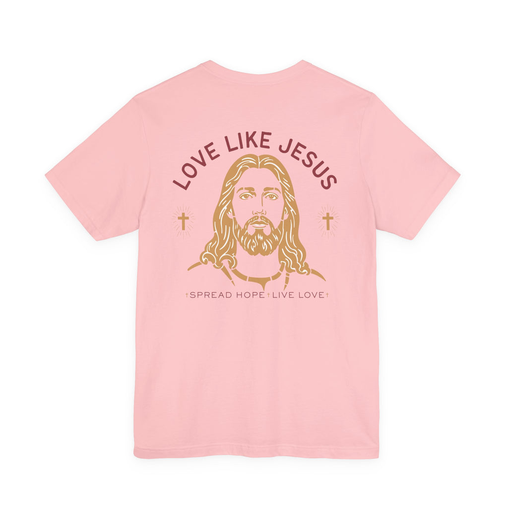 Love Like Jesus Tee — with Jesus Portrait on Back