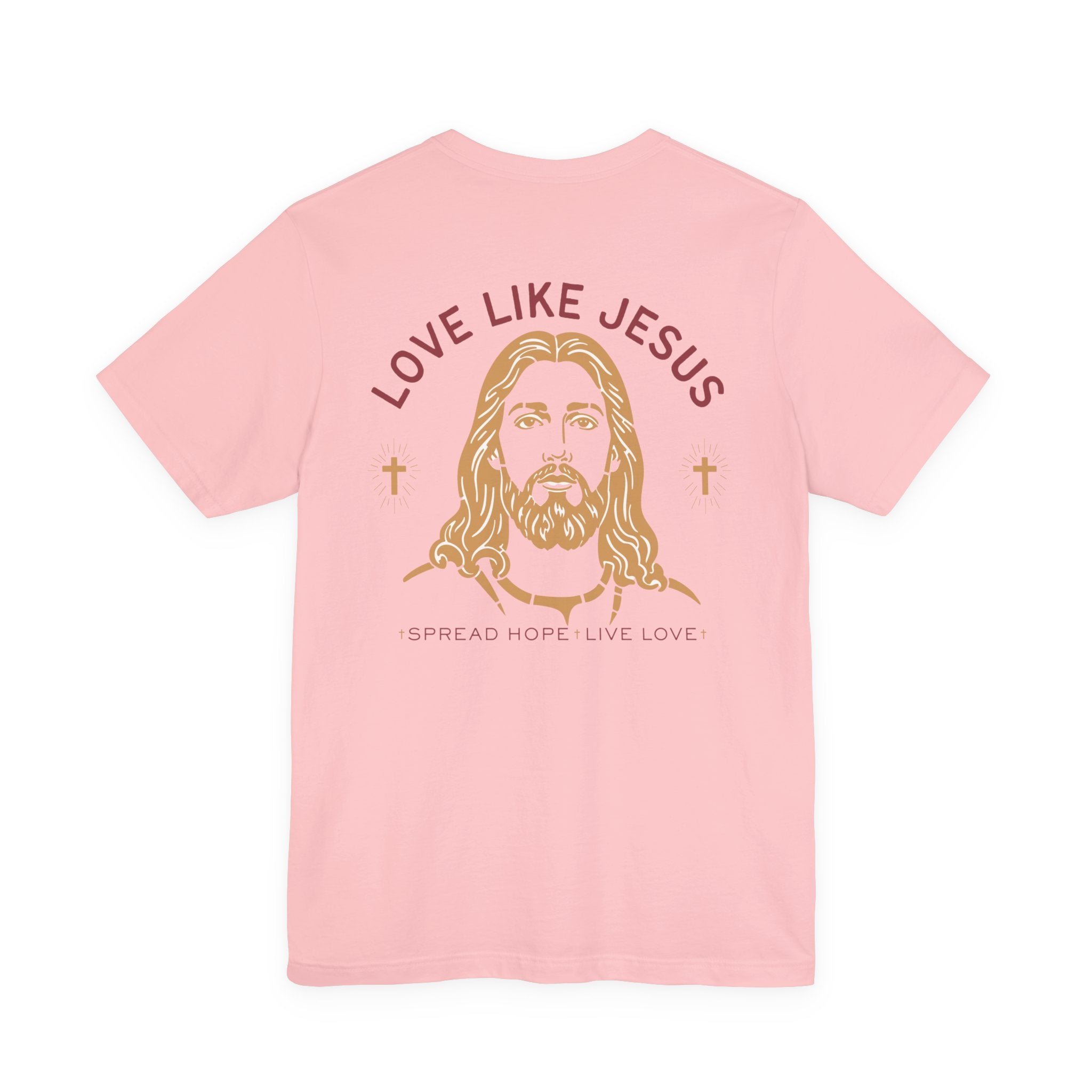 Love Like Jesus Tee — with Jesus Portrait on Back