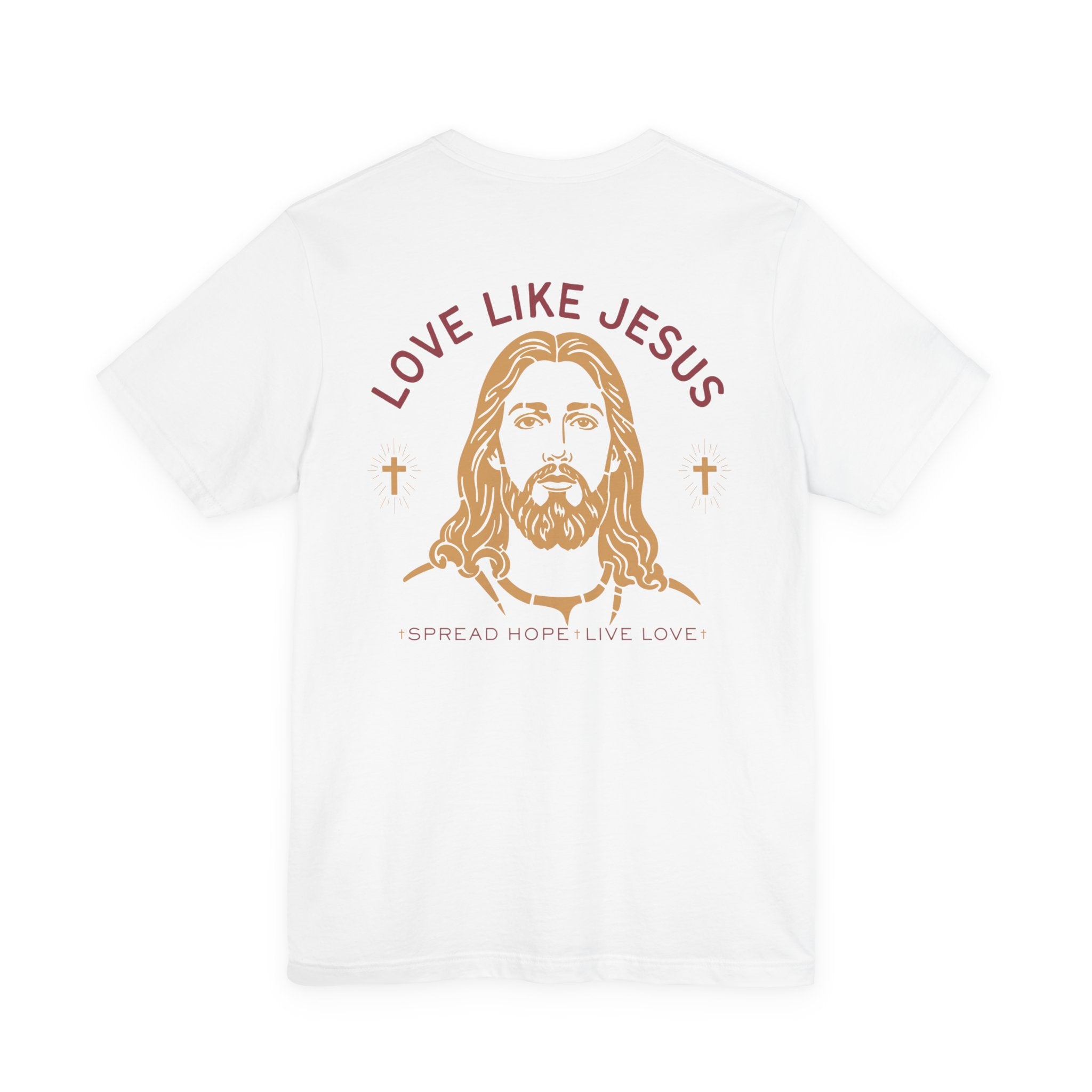 Love Like Jesus Tee — with Jesus Portrait on Back
