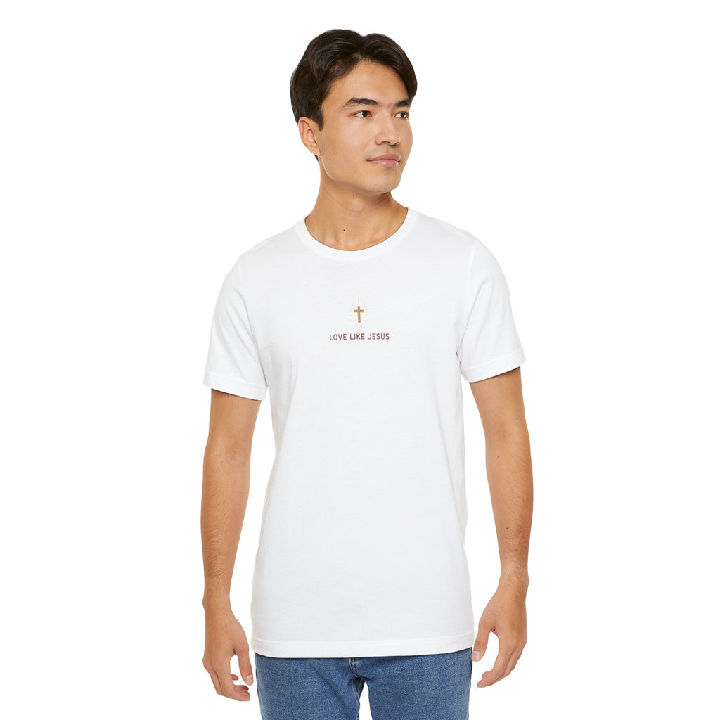 Love Like Jesus Tee — with Jesus Portrait on Back