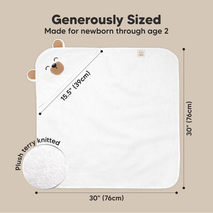 Grizzly Hooded Baby Bath Towel