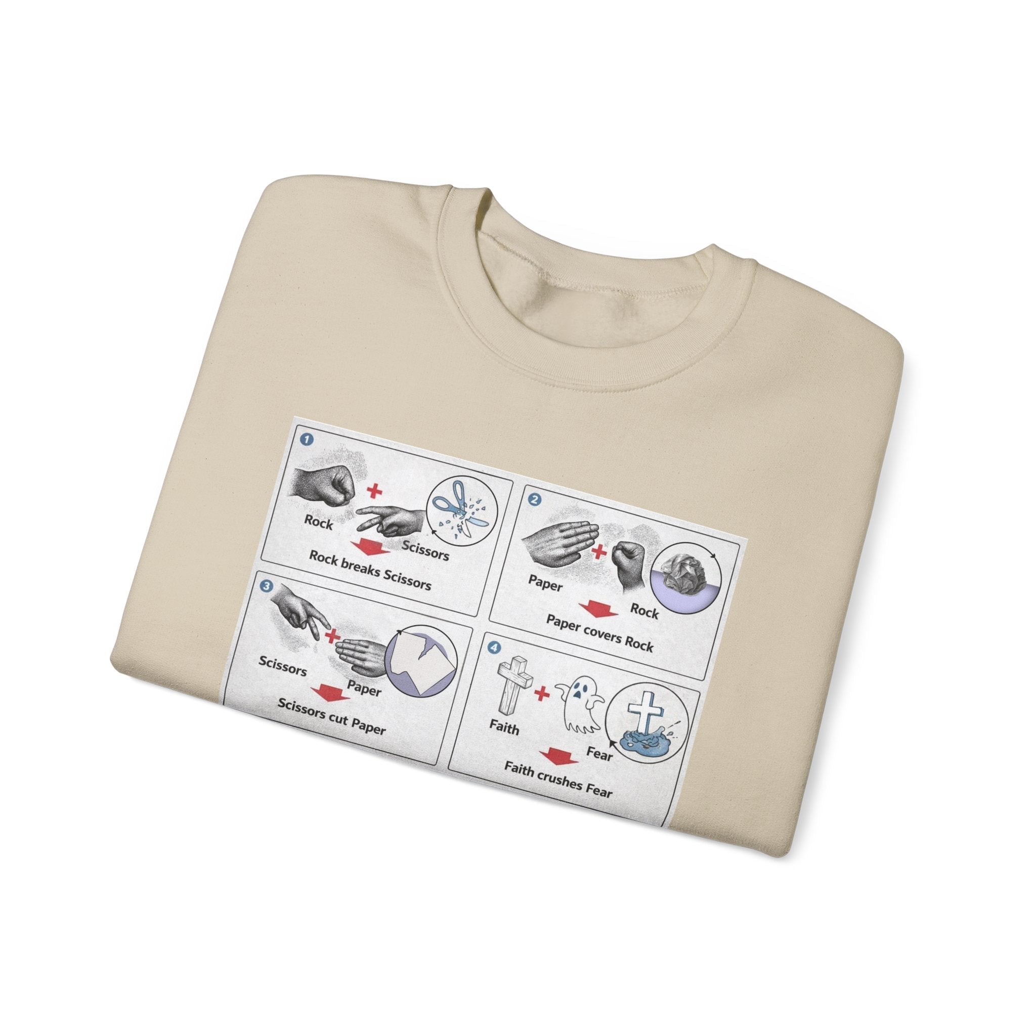 Rock/Paper/Scissors/Faith Crewneck Sweatshirt