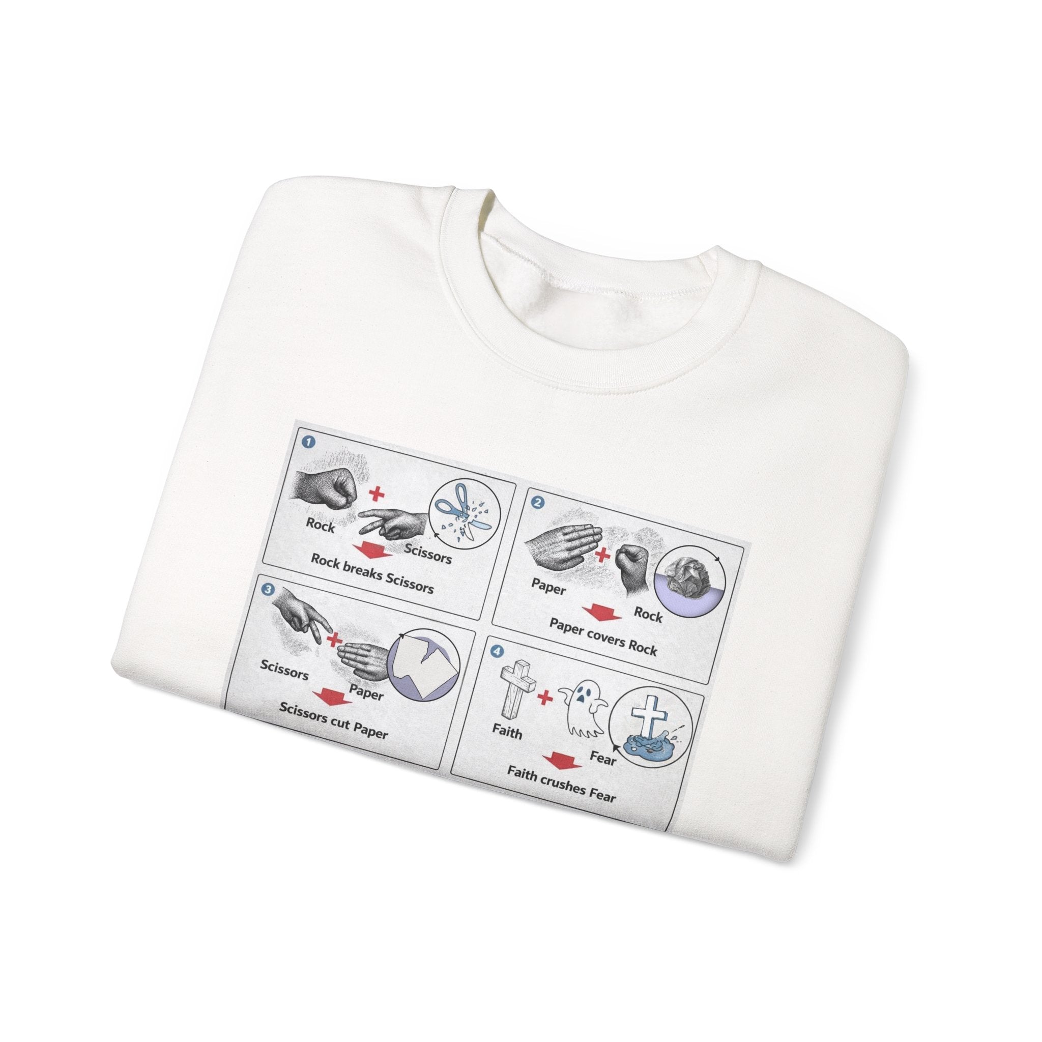 Rock/Paper/Scissors/Faith Crewneck Sweatshirt