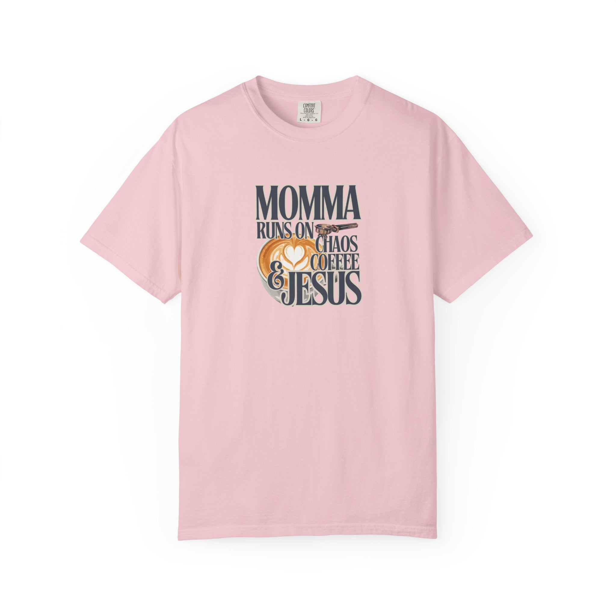 Momma Runs on Coffee Chaos & Jesus 2.0 T-Shirt