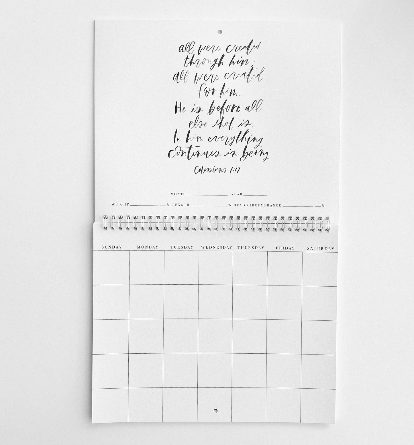 Baby Milestone Calendar | Gift | Keepsake Decor