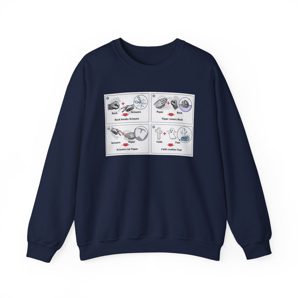 Rock/Paper/Scissors/Faith Crewneck Sweatshirt