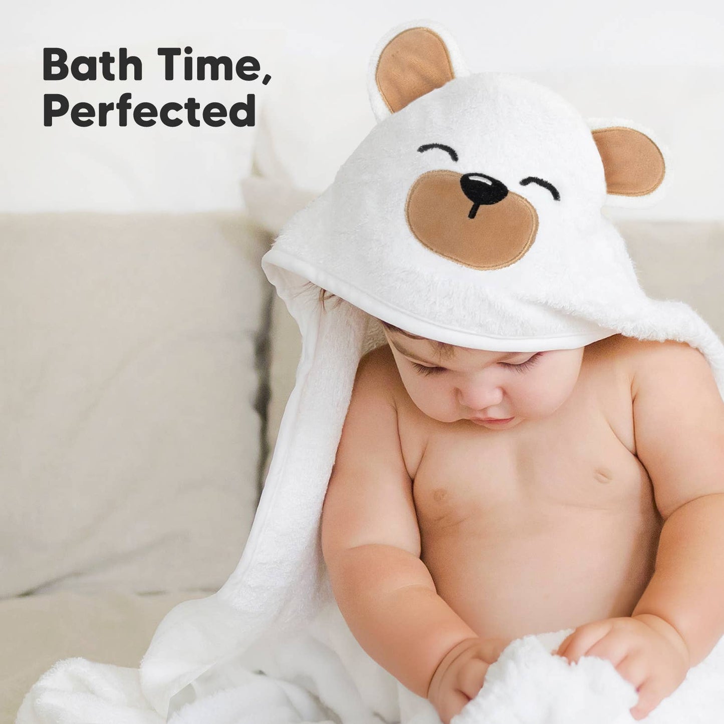 Grizzly Hooded Baby Bath Towel