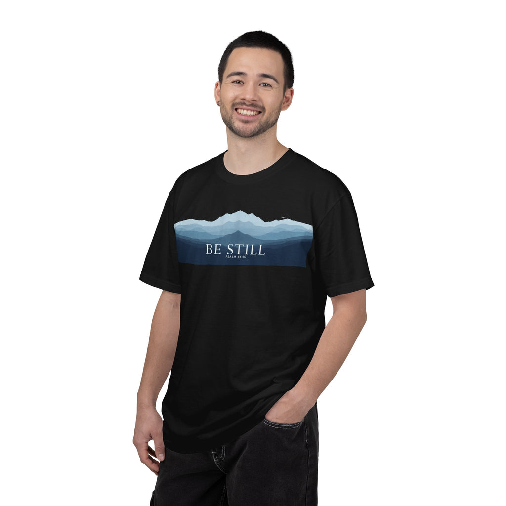 Be Still T-Shirt — Psalm 46:10 Peaceful Mt. Tee