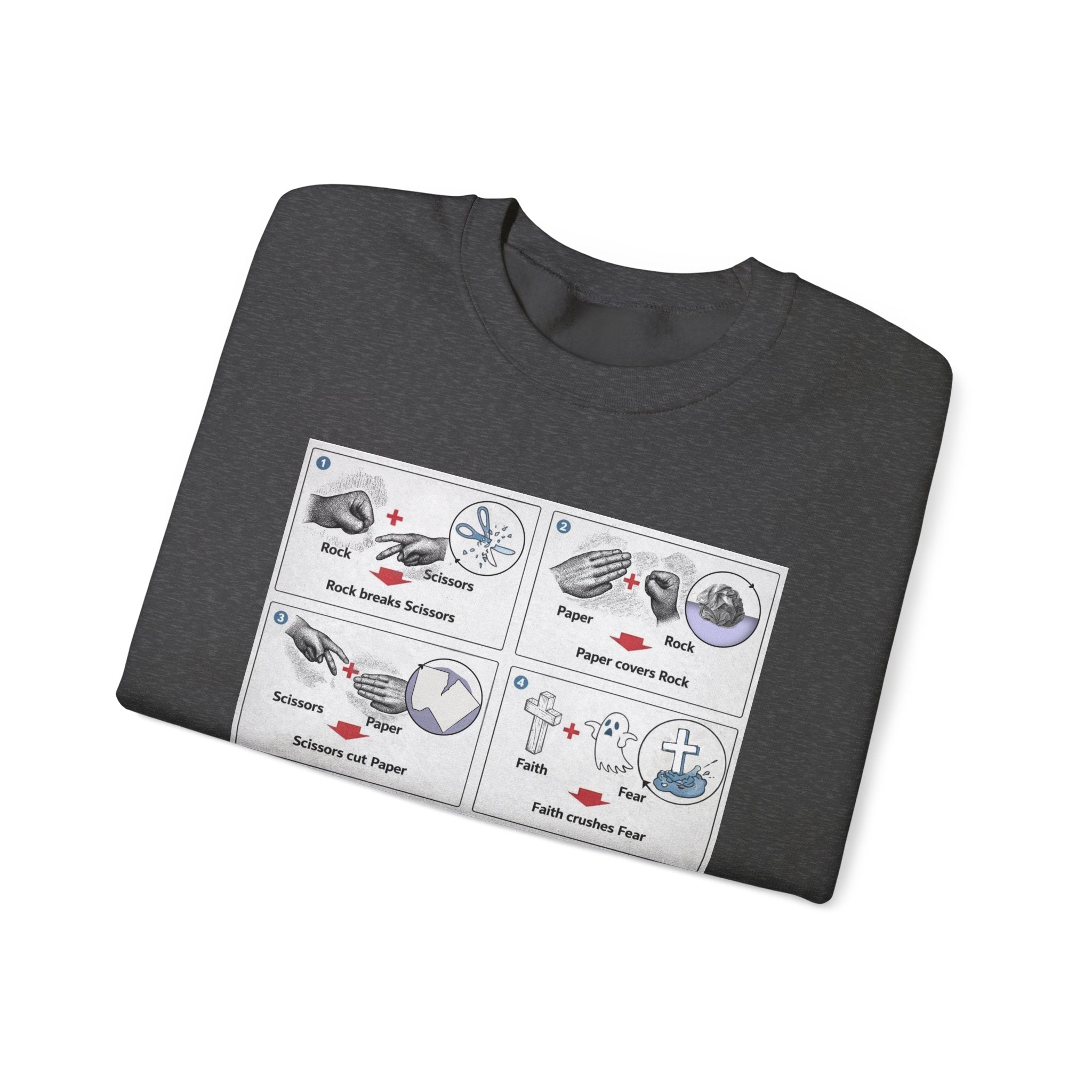 Rock/Paper/Scissors/Faith Crewneck Sweatshirt