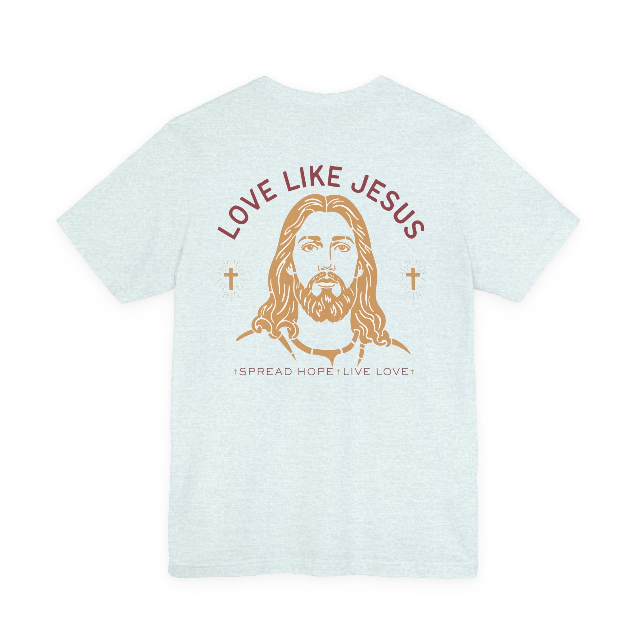 Love Like Jesus Tee — with Jesus Portrait on Back