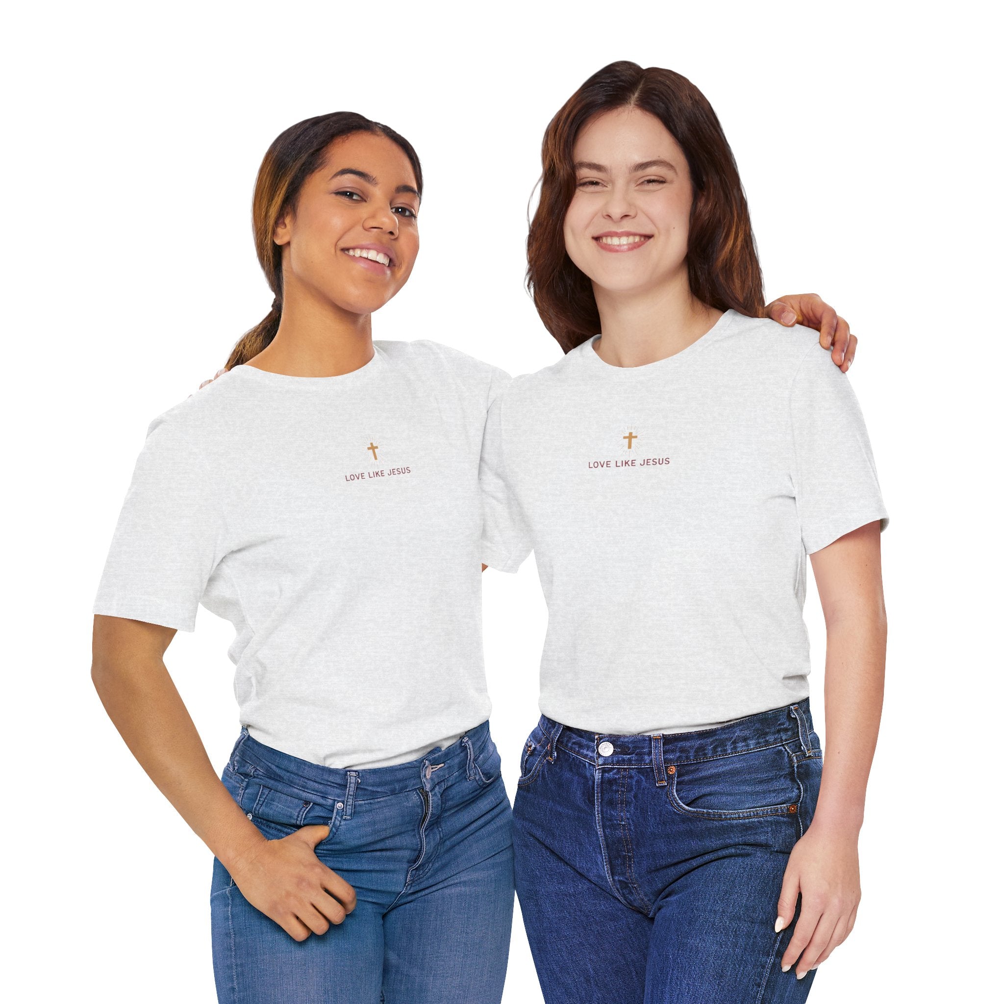 Love Like Jesus Tee — with Jesus Portrait on Back