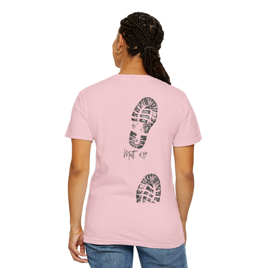'Come Follow Me' Back Print T-Shirt