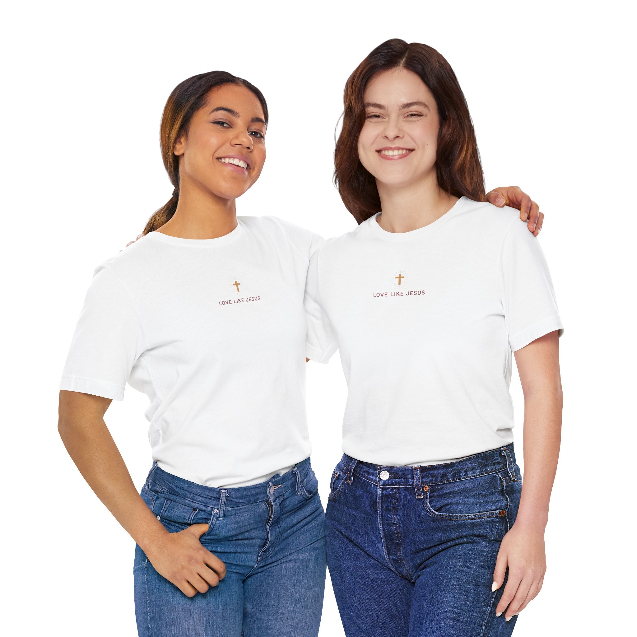 Love Like Jesus Tee — with Jesus Portrait on Back