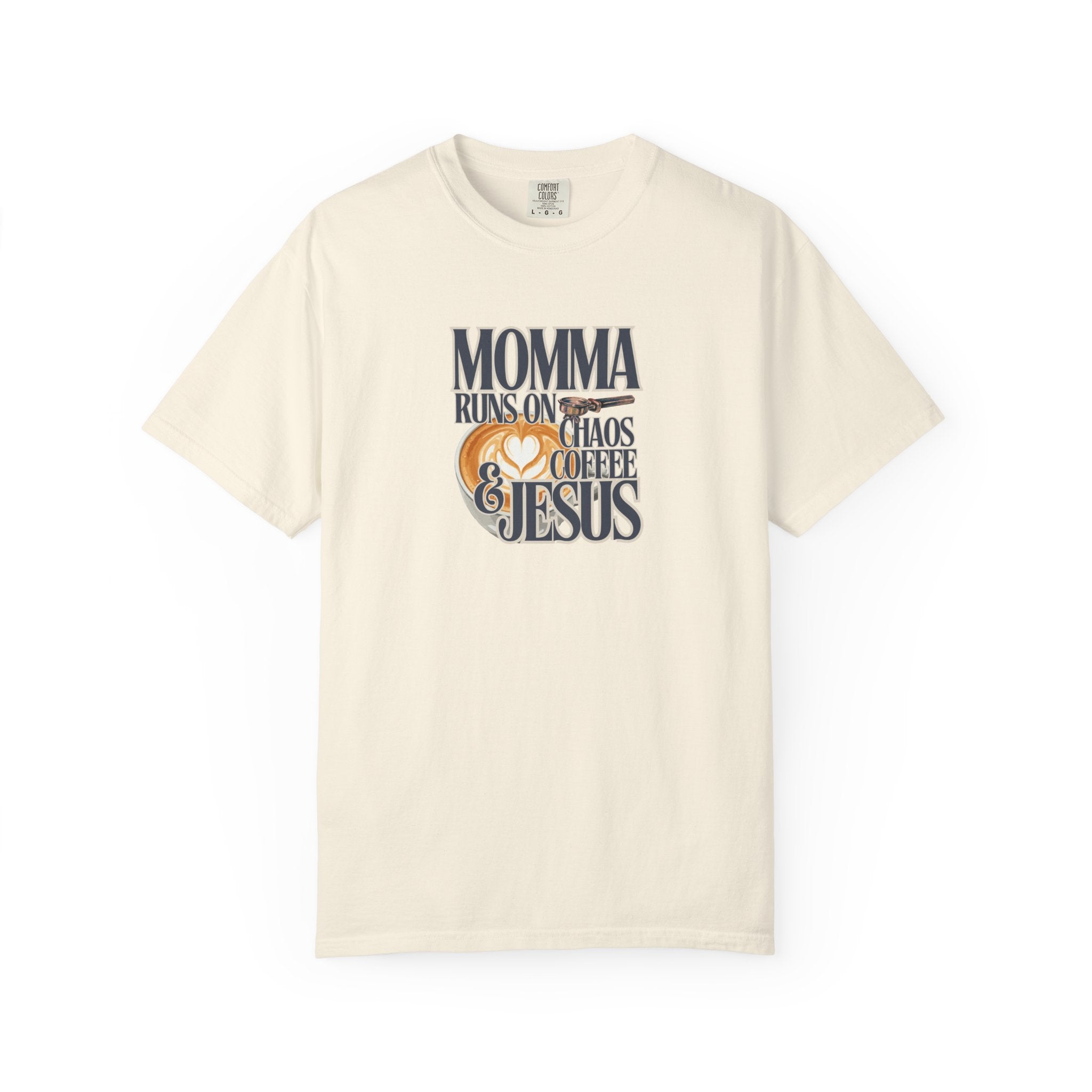 Momma Runs on Coffee Chaos & Jesus 2.0 T-Shirt