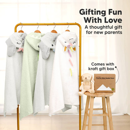 Dino Hooded Baby Bath Towel