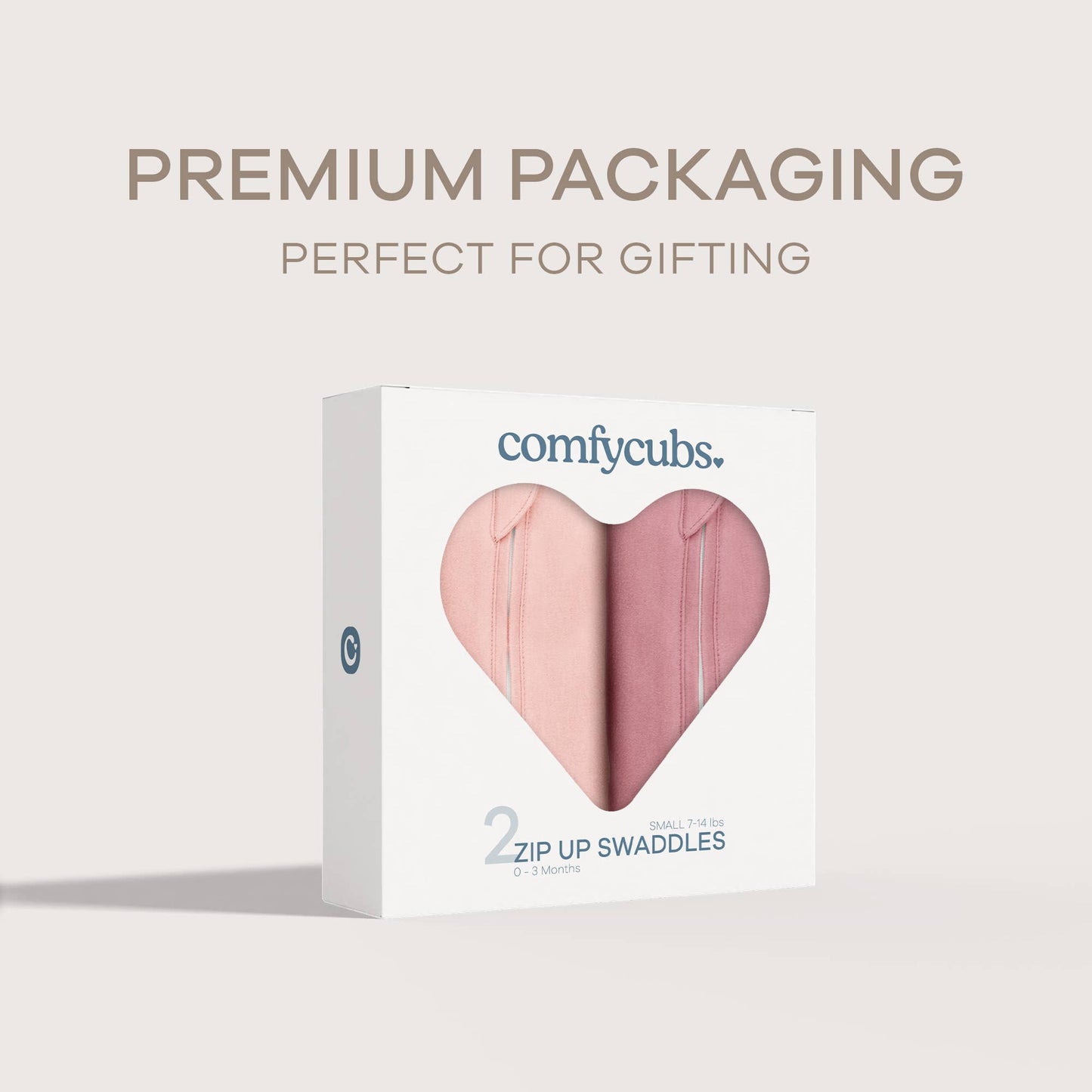 Easy Zipper Wrap 2 Pack Swaddle Blanket by Comfy Cubs: Blush/Mauve / Large (3-6 Months)