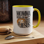 Momma Runs on Coffee Chaos & Jesus Mug