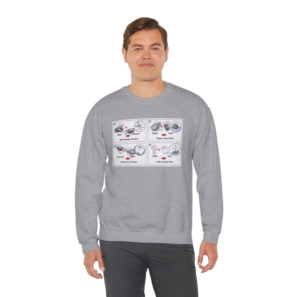 Rock/Paper/Scissors/Faith Crewneck Sweatshirt